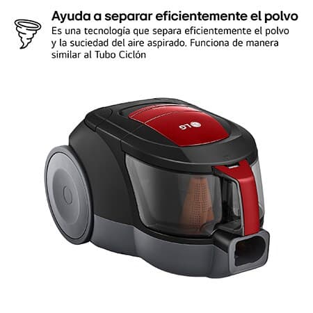 Detalle 2 de VC5506NHTCR Obersexc Aspirador sin bolsa 650 W rojo 🧹