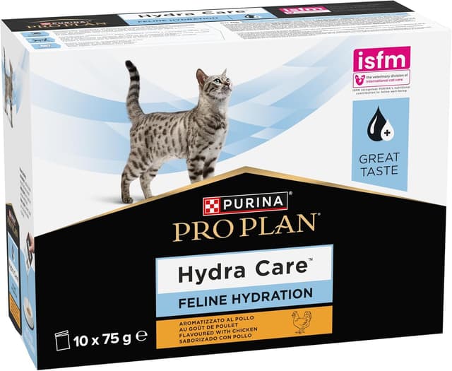 Detalle de Pro Plan Vet Feline HYDRACARE Pollo 10×75 g 🐱