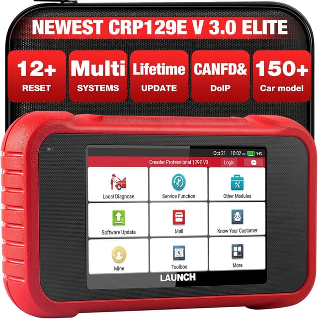 Detalle de LAUNCH CRP129E V2.0 Elite : valise diagnostic auto 12 réinitialisations et 4 systèmes (ABS, SRS, transmission, moteur)