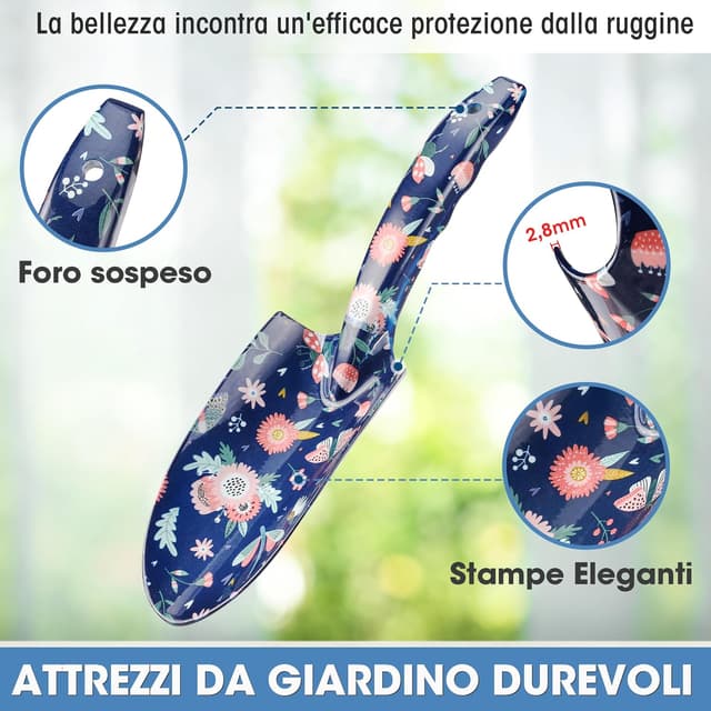 Detalle de WORKPRO set di attrezzi da giardino da 4 pezzi con guanti, cesoie e pala – con scatola regalo