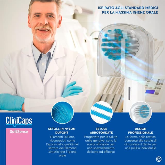 Thumbnail 5 de CliniCaps SoftSense 4 testine morbide per gengive sensibili