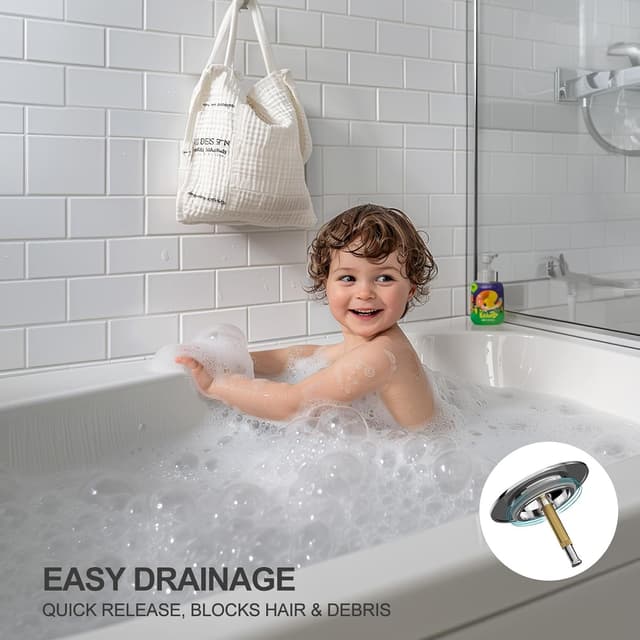 Thumbnail 4 de SURFOU Tapon Bañera Cromado Ø72mm, Ajustable y Antióxido