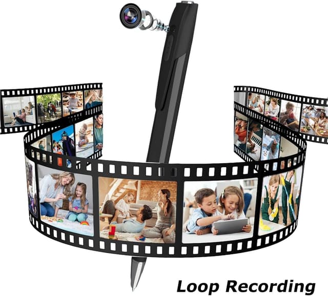 Detalle de ZHODADA Mini Telecamera 1080P “penna” con memoria 32GB nascosta per sorveglianza domestica