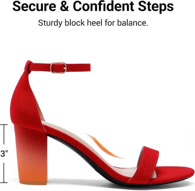 Detalle 2 de DREAM PAIRS Chunky Heel Sandals