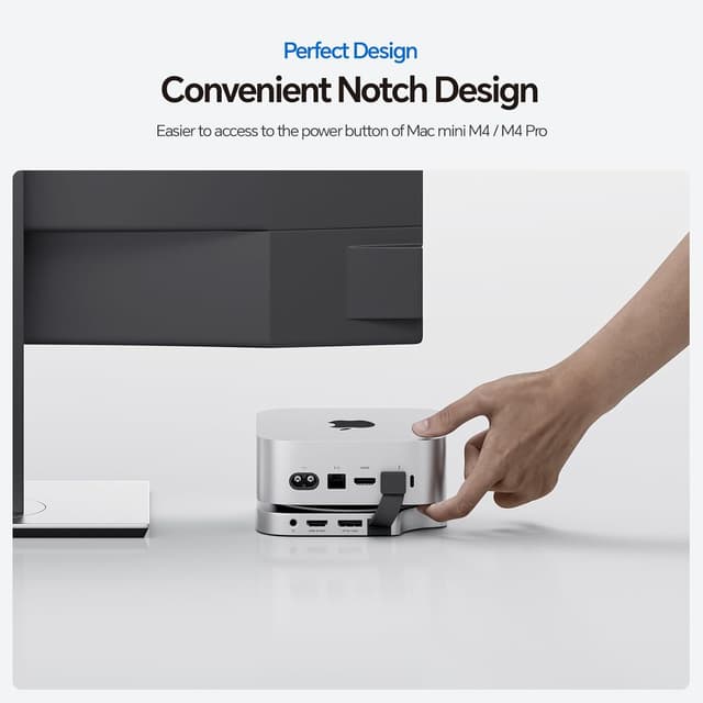 Thumbnail 6 de PULWTOP Mac Mini M4 Dock con 2 monitores