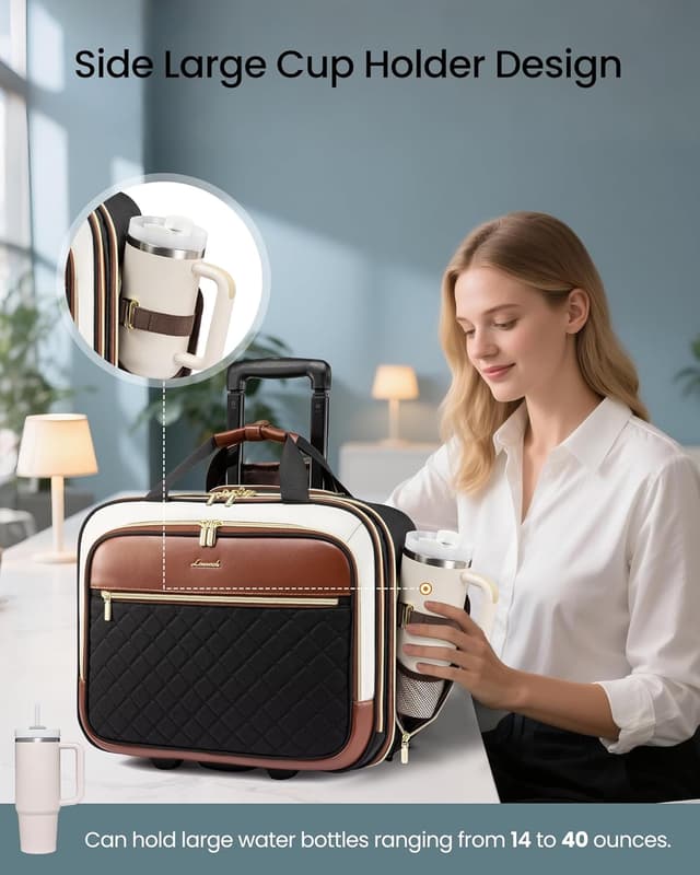 Detalle de LOVEVOOK Rolling Laptop Bag 17.3-inch briefcase