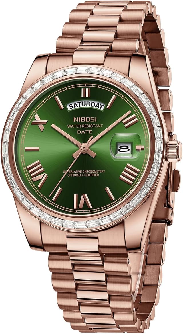 Detalle de NIBOSI Men Analogue Quartz Watch 39 mm