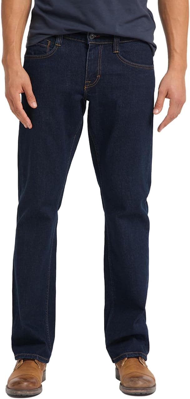 Detalle de MUSTANG Herren Stretch-Jeans Oregon Bootcut (Schwarz/Blau) – Denim mit Komfort