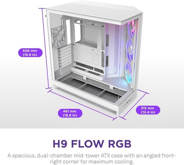Detalle 2 de NZXT H9 Flow RGB 2025 Case