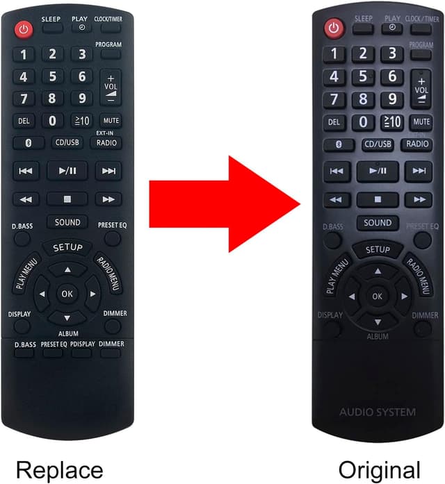 Detalle de VINABTY N2QAYB001101 replacement remote control