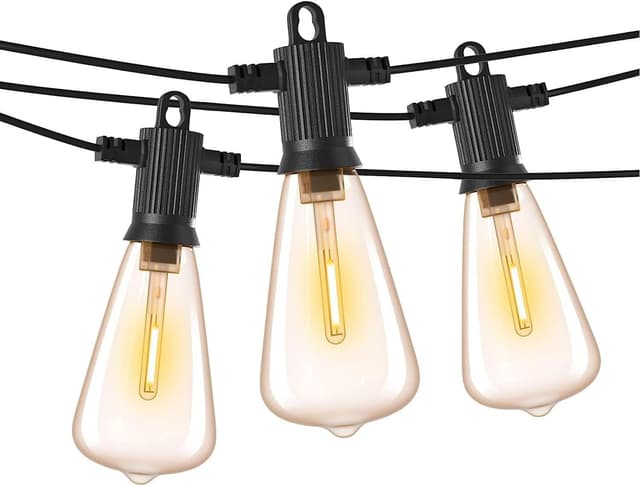 Detalle de ZOTOYI Catena Luminosa Esterno LED 45m con lampadine ST38, IP65 (60+3) per giardino e terrazzo