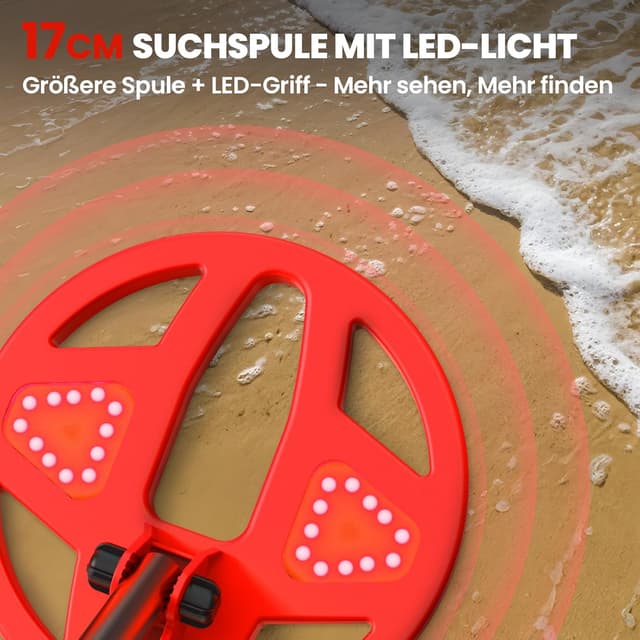 Detalle de DR.ÖTEK Metalldetektor Kinder mit 6" Spule