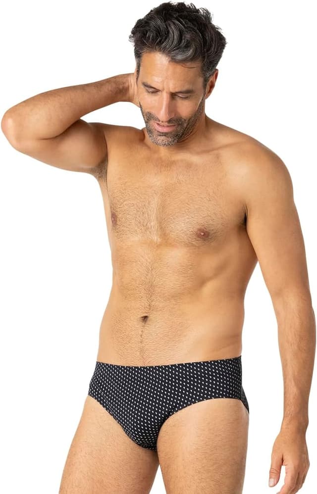 Detalle de Eminence lot de 3 slips taille basse homme en jersey 100% coton peigné (motif)