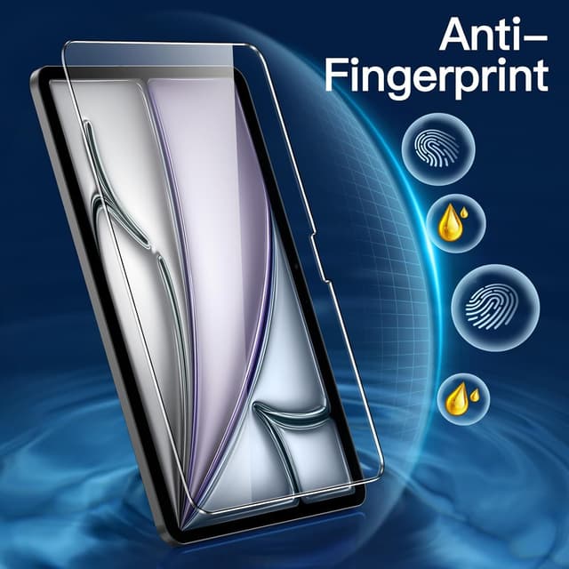 Detalle de JETech Jetech Screen Protector for iPad Air 13-inch M4/M3/M2 (9H tempered glass) – 2-pack