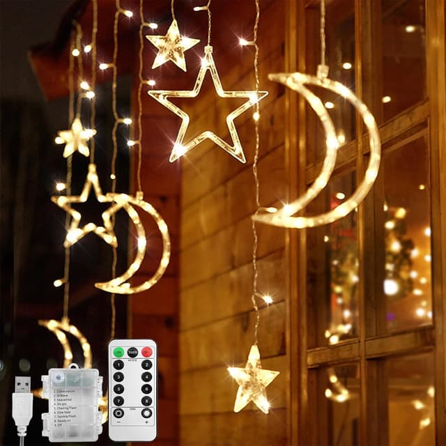 Detalle de Jsdoin Ramadan LED String Lights 3.5m 🌙
