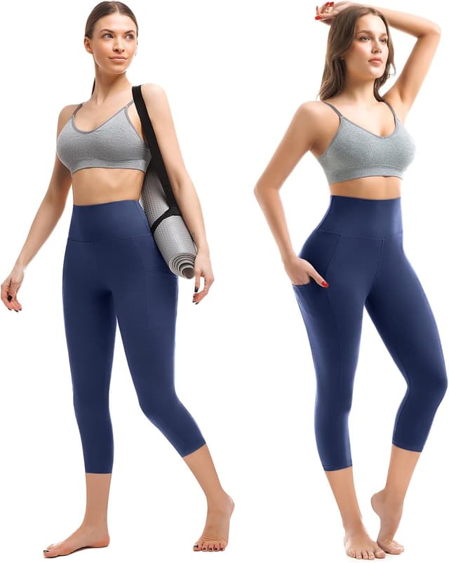 Detalle 2 de Walifrey Women’s High-Waisted Leggings with Pockets (Buttery-Soft, Opaque)