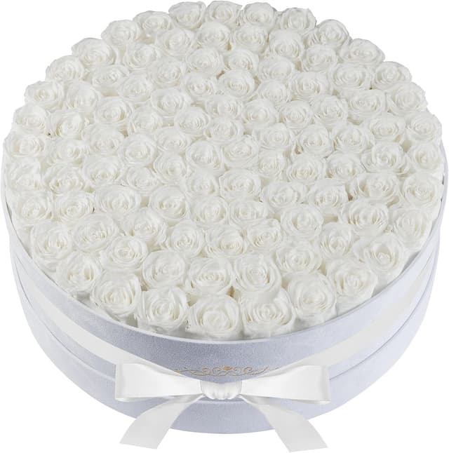 Thumbnail 6 de 50 Piece Roses in a Velvet Box Preserved Flowers (Radiant Pink) — Gift-Ready Keepsake Bouquet