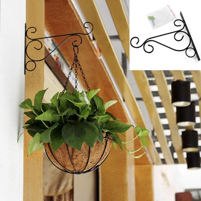 Thumbnail 2 de NUPTIO 2 Stück Hängende Korbhalterungen Außen 25 cm