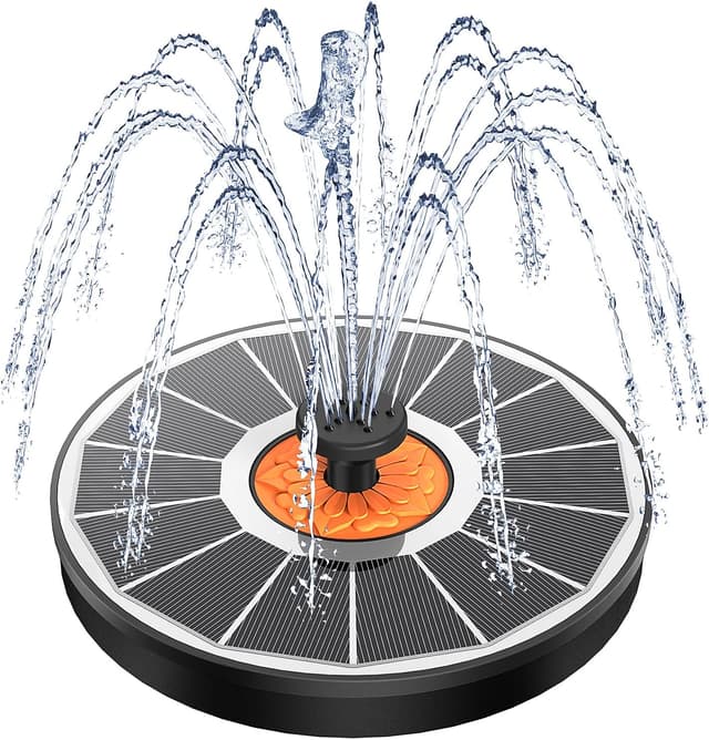 Thumbnail 6 de Yzert 3.5W Solar Fountain with Flower: solar-powered bird bath fountain with 7 nozzles