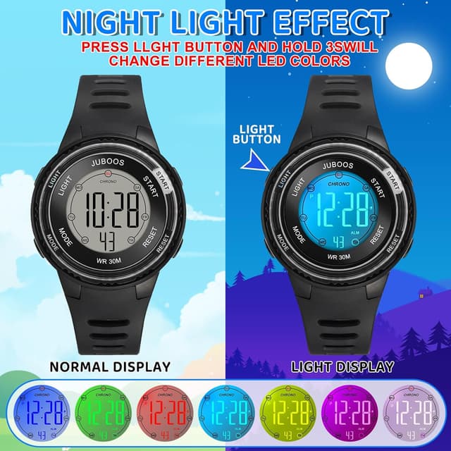 Thumbnail 5 de Juboos Reloj Digital Deportivo para Niños 5 ATM