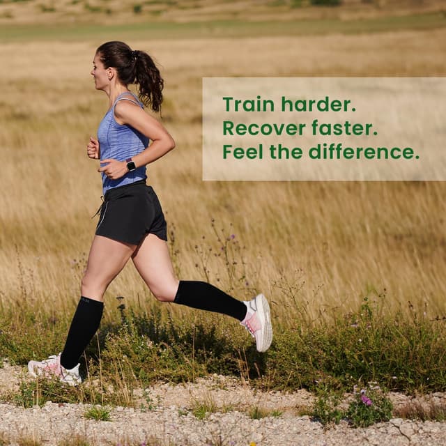 Detalle 2 de (2 Pairs) Graduated Compression Socks for Men & Women – 20–30 mmHg Support Stockings for Travel, Flights, Running & Work