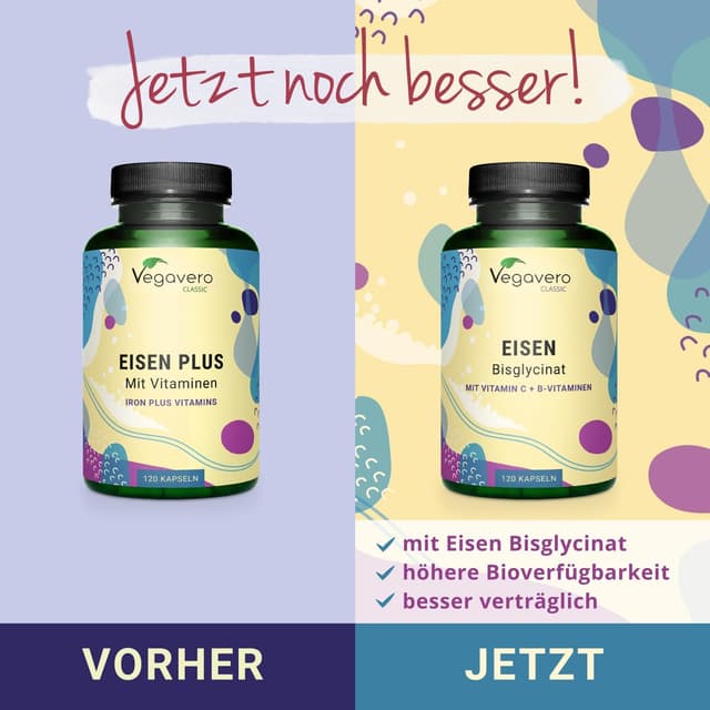 Detalle 2 de Vegavero Eisen Bisglycinat 30 mg Kapseln