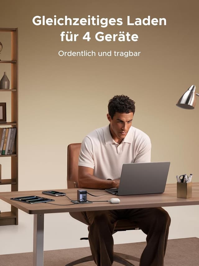 Detalle 2 de UGREEN Nexode 100W USB C Ladegerät mit Einziehkabel