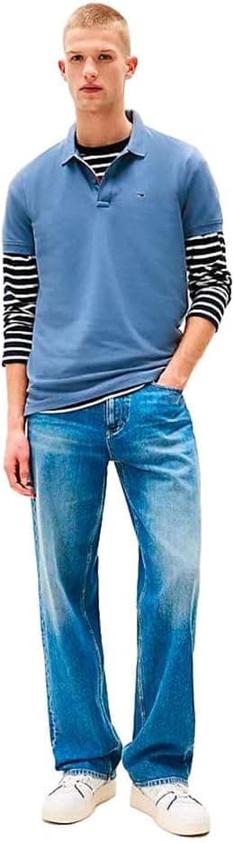 Detalle 2 de Tommy Jeans Polo manches courtes homme Slim Fit en coton biologique
