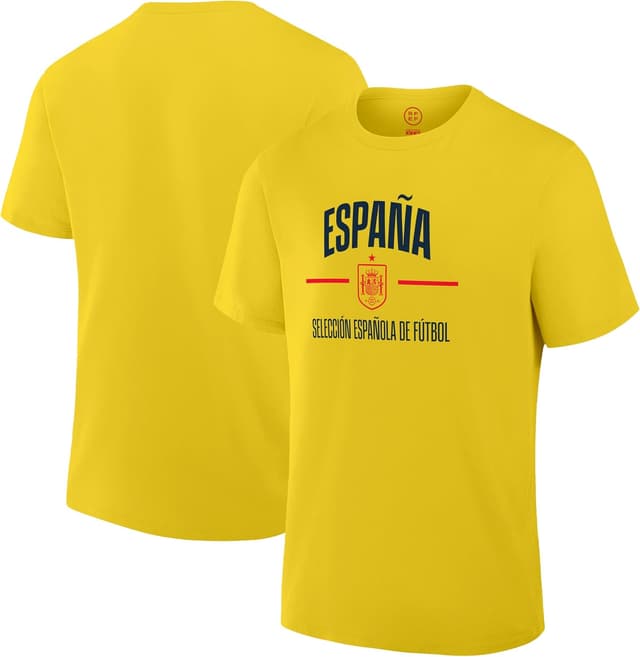 Detalle 2 de Icon Sports Officially Licensed Royal Spanish Football Federation Cotton T-Shirt (Unisex Adult)