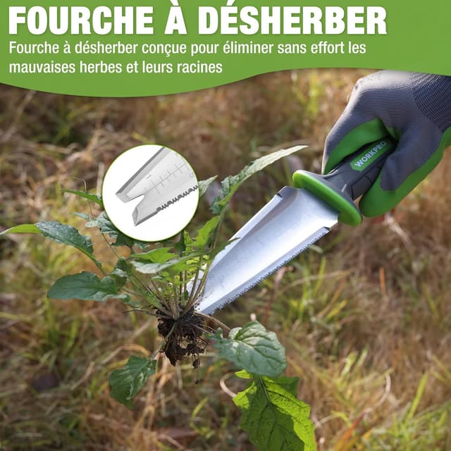 Detalle 2 de WORKPRO couteau de jardin multifonction denté
