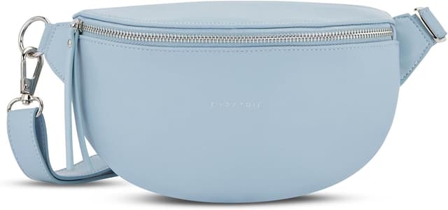 Detalle de Expatrié Marsupio Donna Alice Small azzurro: borsello compatto per festival, viaggi e uso quotidiano