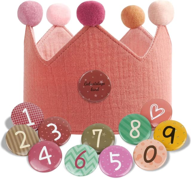 Imagen de URAQT Geburtstagskrone mit Zahlen 0–9 56×18 cm en OfertitasTOP