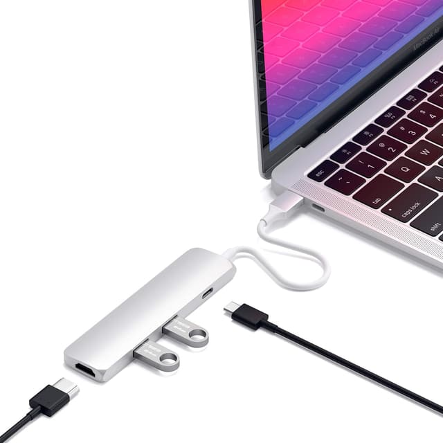 Thumbnail 6 de SATECHI Hub USB‑C 4 en 1 Slim Classic (PD 60W, HDMI 4K@60Hz, Ethernet, USB‑A 10Gbps) – Gris sidéral