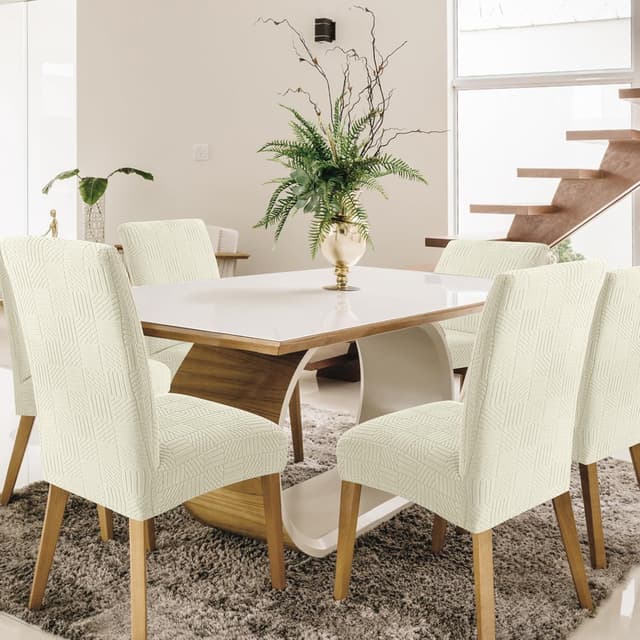 Thumbnail 2 de Housse de chaise Ystyle 6 pièces beige