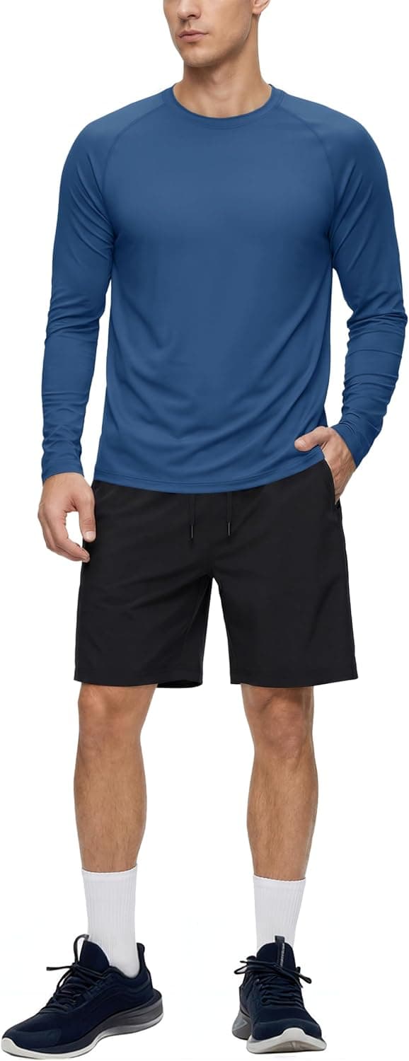 Detalle 2 de TACVASEN Herren UPF 50+ UV-Schutz Langarmshirt (Rashguard) für Outdoor, Schwimmen & Surfen