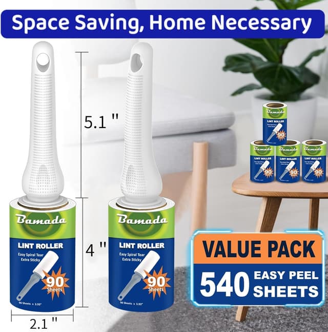 Thumbnail 5 de Bamada Fusselroller 540 Blatt 🧹