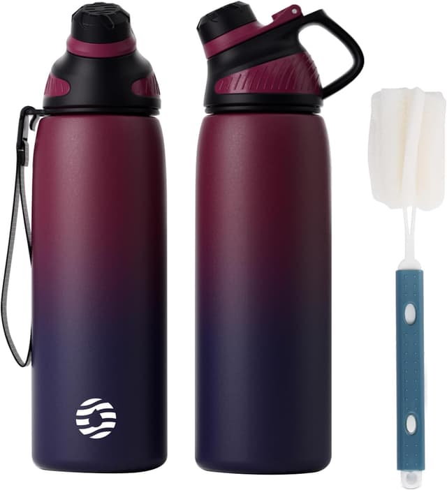 Detalle de Fjbottle Edelstahl Trinkflasche 1L Magnetdeckel