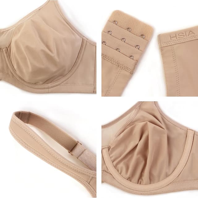 Thumbnail 4 de HSIA Minimizer Underwire Bra Plus Size 1X