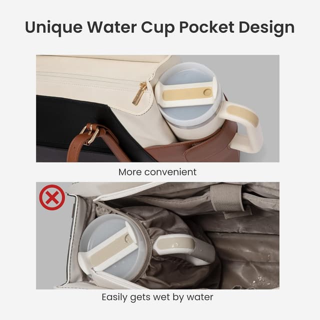 Thumbnail 5 de LOVEVOOK Leather Work Tote Bag 15.6-inch 💼