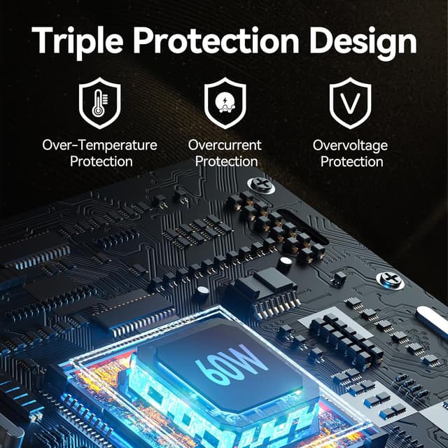 Detalle de 60W T-Tip Fast Charger Replacement MacBook Pro/MacBook Air Magnetic Charger (T-Tip, 16.5V output) – for model A1502/A1465/A1436/A1435/A1425