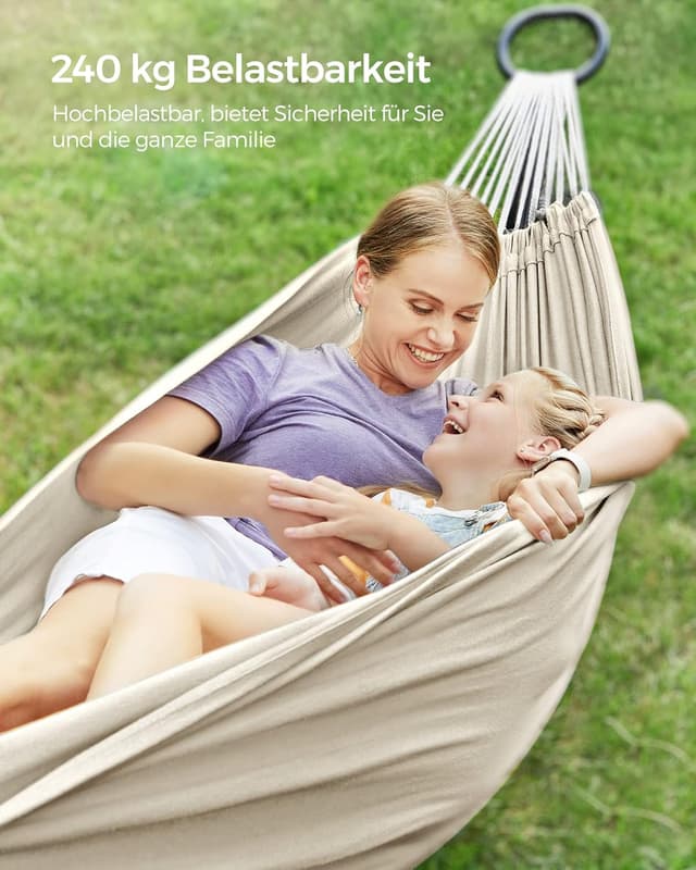 Detalle 2 de SONGMICS Hängematte mit Gestell 210 x 150 cm
