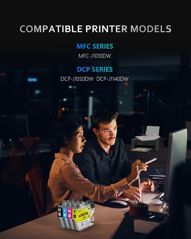 Detalle de INK4U LC421XLVAL Patronen Kompatibel für Brother