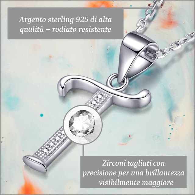 Detalle 2 de Morella Collana donna argento 45 cm