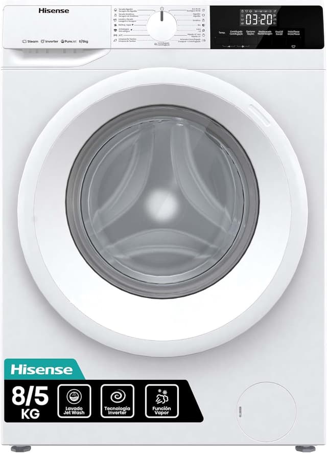 Detalle de Hisense WDQE8014EVJM Lavasecadora 8+5 Kg