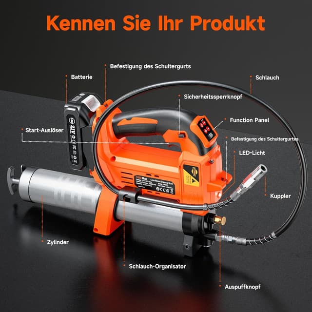 Thumbnail 6 de TaskStar TaskStar 10000 PSI Akku-Fettpresse