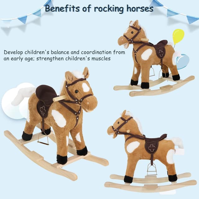 Detalle 2 de WOLTU Schaukelpferd Baby 74 x 65 x 34 cm
