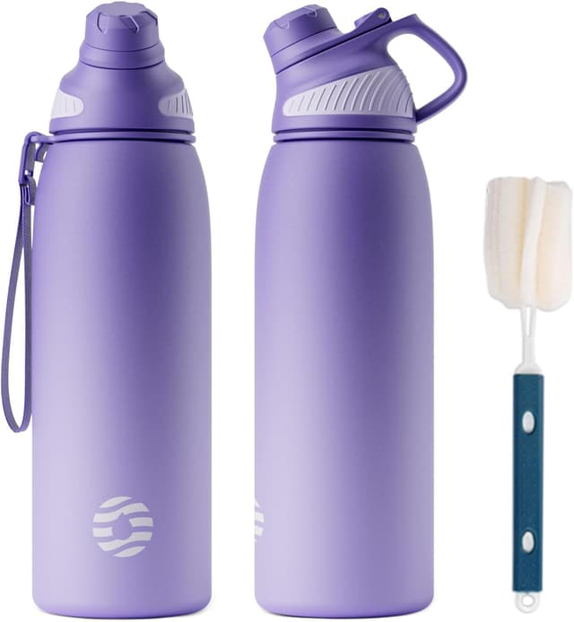 Detalle de Fjbottle stainless steel insulated water bottle (BPA free) with magnetic lid — 600ml to 1.5L