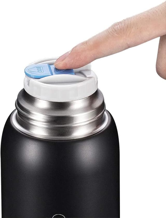 Detalle de YJH Y·J&H 650ml Blue Double Walled Vacuum Insulated Bottle with Cup (BPA-free)