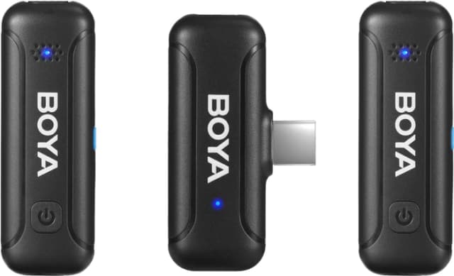 Detalle de Boya BY-WM3T-U2 für USB-C: 2-Personen-Funkmikrofon-Set mit Ladecase