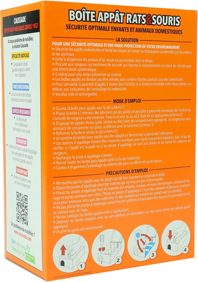 Detalle 2 de CAUSSADE Boîte Pour Appât Rats & Souris